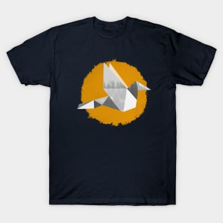 Yellow Origami Bird T-Shirt